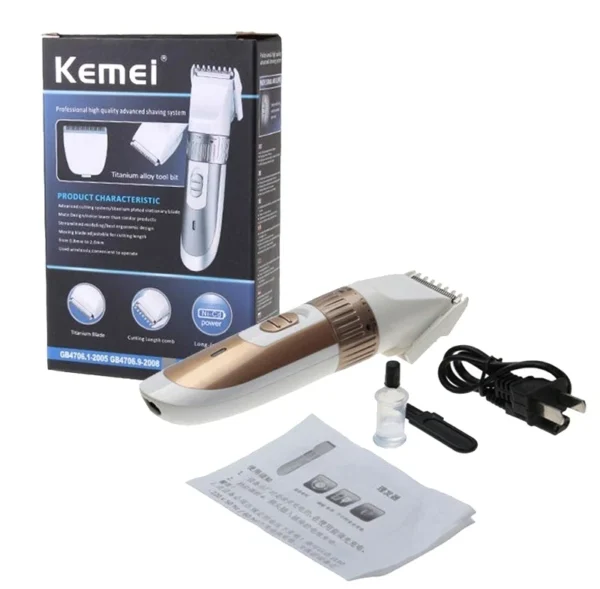 Kemei KM-9020 Beard Trimmer For Men– Gold. - Image 2