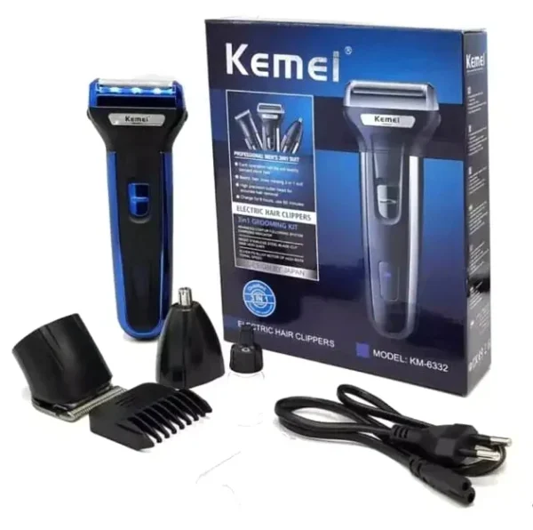 KM-6330 3 In 1 Hair Trimmer Grooming Kit. - Image 4