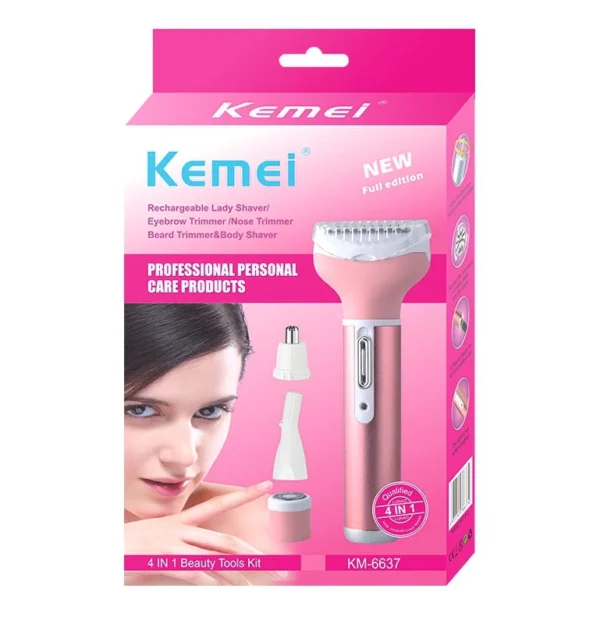 Kemei KM-6637 Multi Functional 4 In 1 Shaver For Women. - Image 3